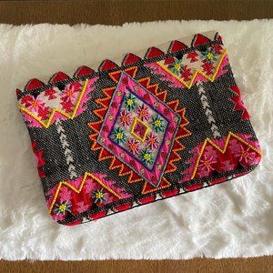 America & Beyond Beaded Clutch